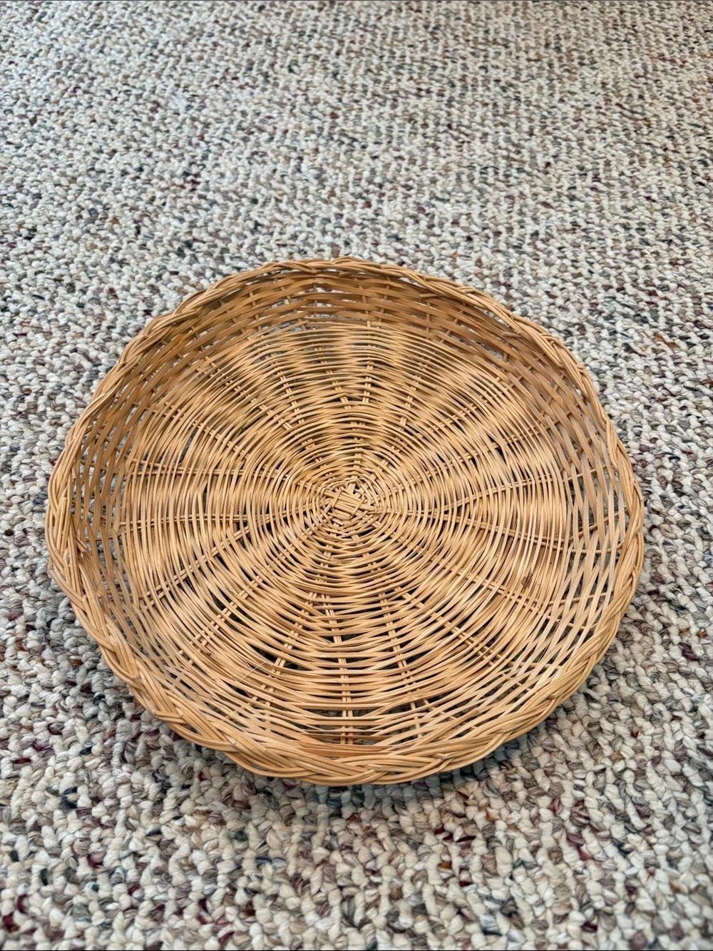 Natural Wicker Round Paper Plate Holders